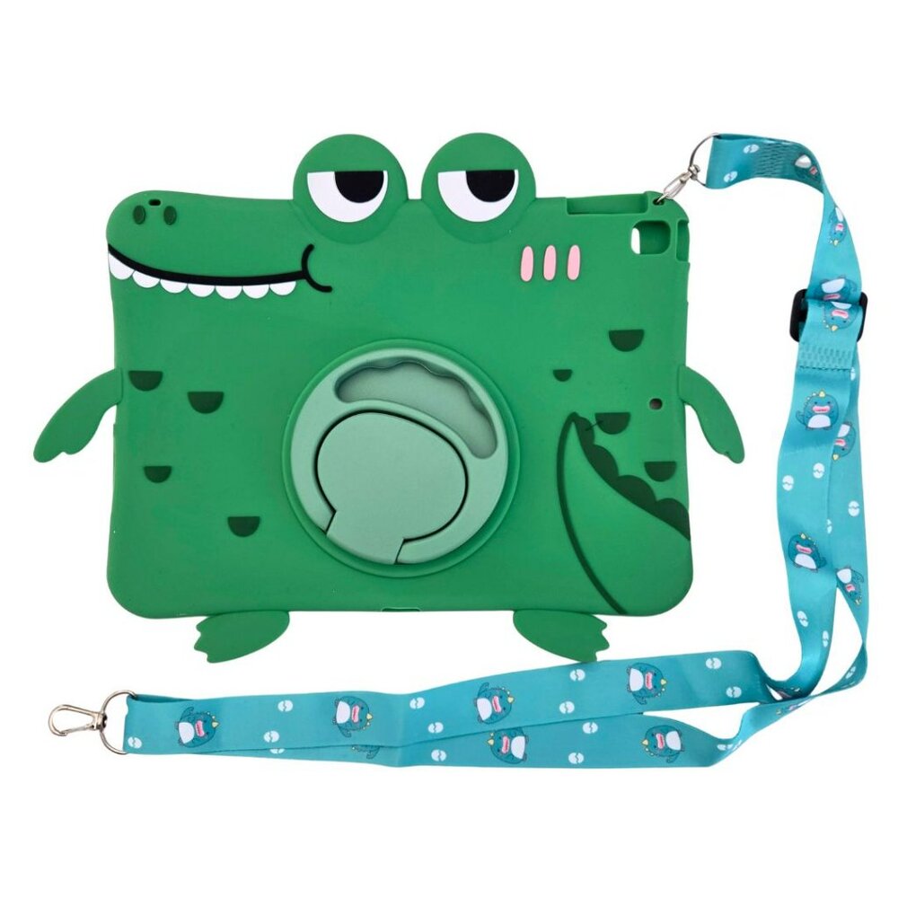 Kids iPad Air 3 / iPad Pro 10.5 Case Alligator Crocodile Shockproof Strap Cover